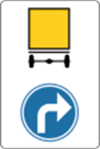 Obligation spécifique pour les véhicules transportant des marchandises dangereuses de suivre la direction indiquée par la flèche