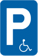 Zone de stationnement exclusivement réservée aux véhicules utilisés par des personnes handicapées
