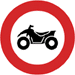 Accès interdit aux conducteurs de véhicules à moteur à quatre roues, construits pour terrain non praticable, avec une carrosserie ouverte, les quads.