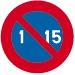 Le signal E5 interdit le stationnement du 1er au 15 du mois.