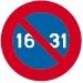 Le signal E7 interdit le stationnement du 16 jusqu’à la fin du mois. Attention tous les mois n’ont pas 31 jours, il faut tenir compte du dernier jour du mois.